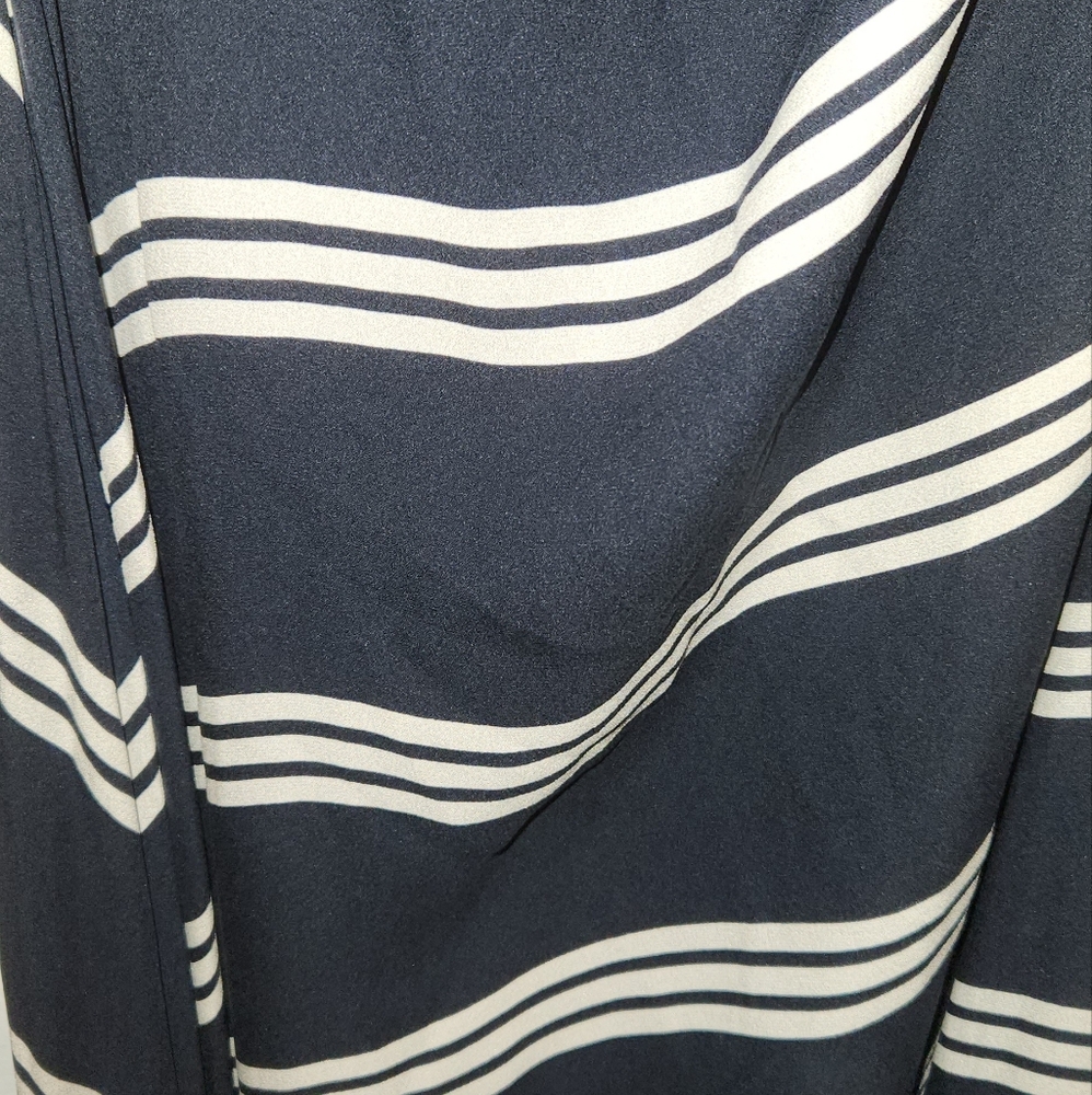 Ralph Lauren One Shoulder Maxi Dress - Silk Blue and White Size 4 - Picture 3 of 13